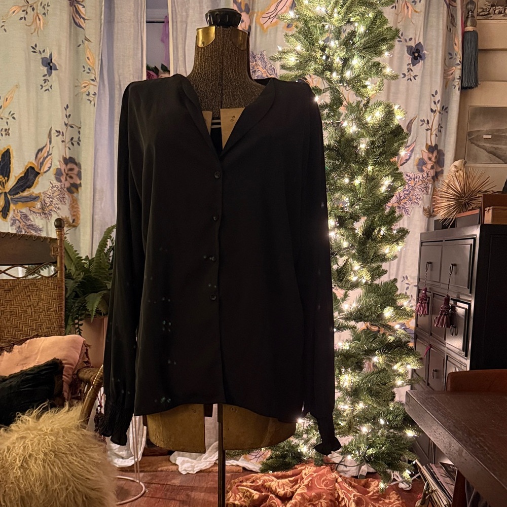 Stylish Black Button-Up Shirt